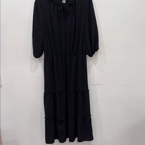 Nicole Miller Black 3/4 Sleeve Sundress